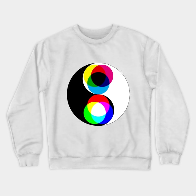 Color Yin and Yang Crewneck Sweatshirt by Fly_Sham